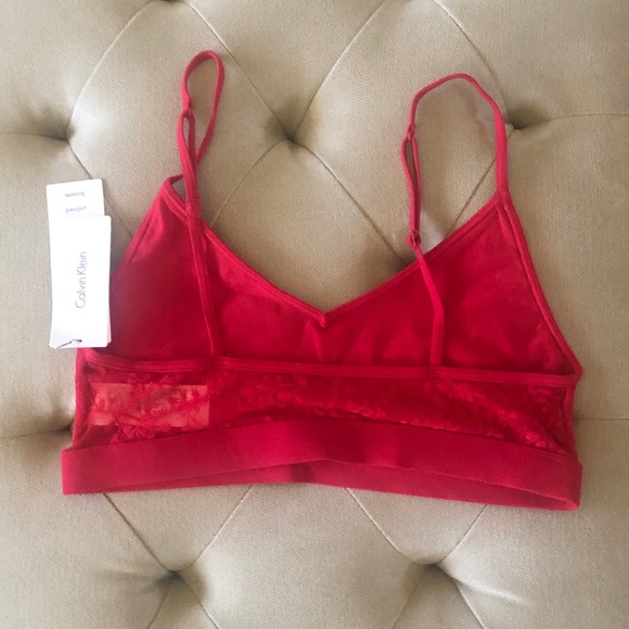 Calvin Klein bralette, red, size M - Picture 2 of 5
